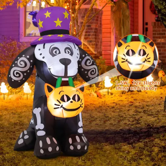 5.5 FT Tall Halloween Inflatables with Built-in LED Outdoor Decorations {2}