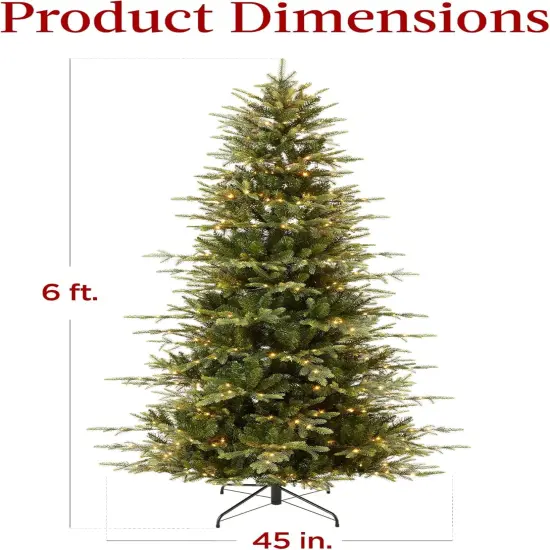Aspen Slim Christmas Tree Noble Fir with 1,350 Branch Tips, 2-in-1 Multicolor LED Lights & Cordless Connection {2}