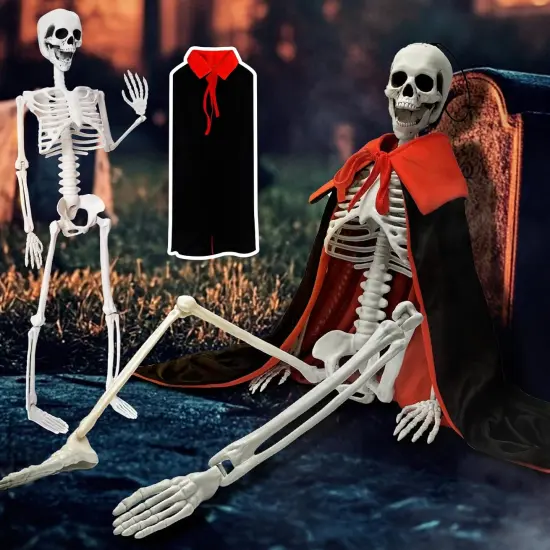 3FT 36'' Posable Skeletons Full Size Body with Movable Joint {1}