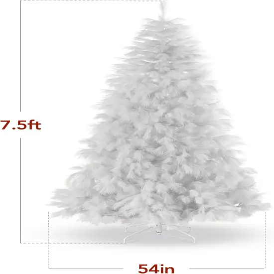 Artificial Pampas Christmas Tree, Deluxe Unlit Holiday D&eacute;cor with Metal Base, Easy Assembly for Holiday or Home decor {5}