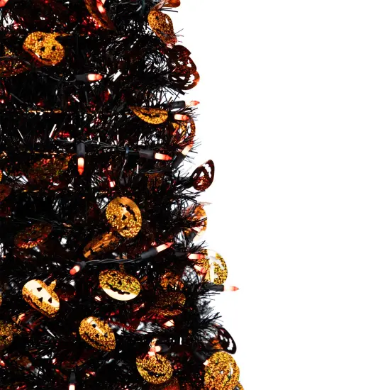 Northlight Pre-Lit Pop Up Artificial Jack O' Lantern Halloween Tree - 4' - Orange Lights {4}