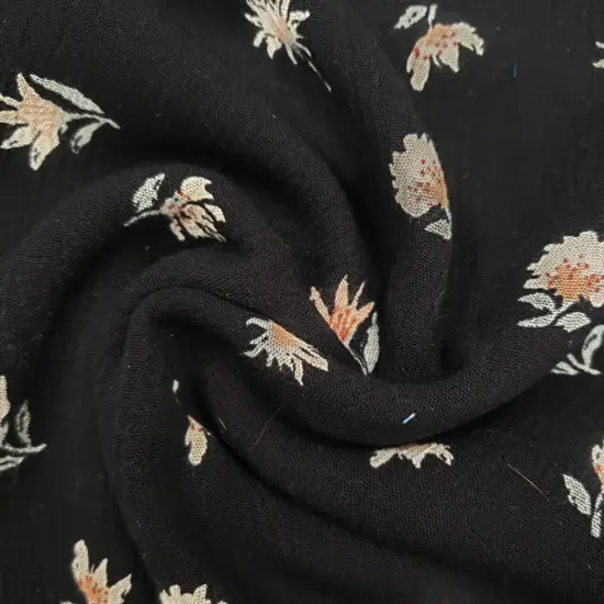 1 Yard 50/52" Black Olive Rayon Crepon Fabric 50/52" Lightweight Woven Crinkle Material for Garments & Accessories {2}