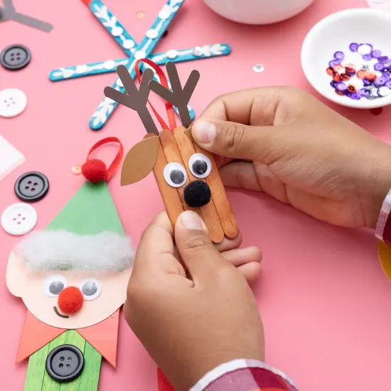 Colorbok Kids Christmas PDQ 4/Pkg-Holiday Popsicle Stick Ornament {5}