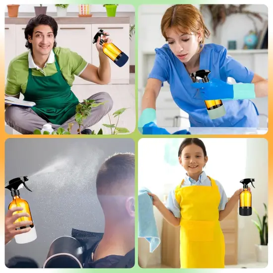 2 Pack/16 Oz Glass Spray Bottles - Amber {5}