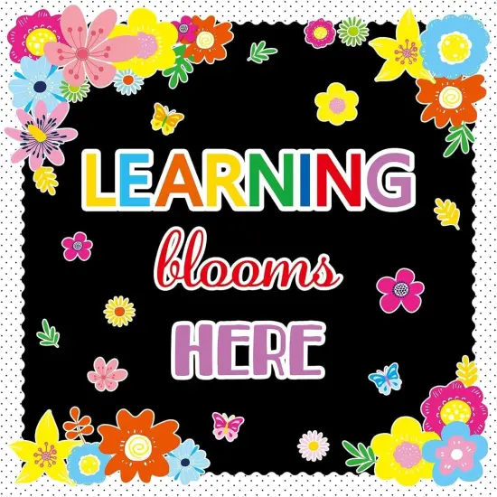 Summer Floral Bulletin Board Classroom Decorations {1}