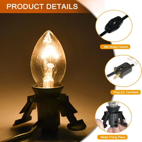 6Ft C7 Indoor Patio String Lights {2}