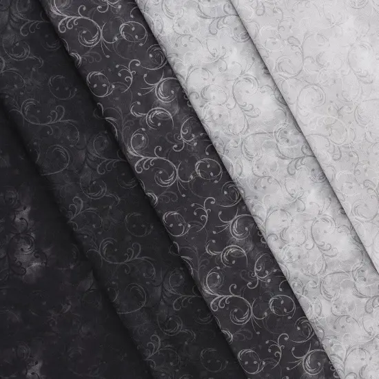 Mook Fabrics Elegance Cotton Fabric [45 in. Wide] - By The Yard Black {4}