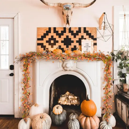 Maple Floral Fall Leaves Garland {5}