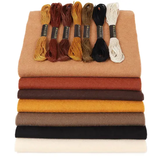 Felt Fabric Sheets: ZAIONE 7 Rolls 8''x35'' Felt Sheets Assorted Colors 1.4mm Thick Felt Fabric Roll for DIY Crafts Sewing Squares Nonwoven Patchwork {6}