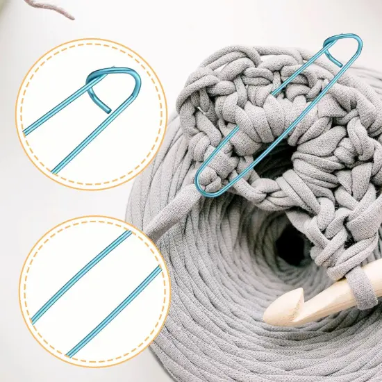 18 Pcs Knitting Stitch Holders, Yarn Stitch Holder Stitch Holders for Knitting Cable Needles Colorful Aluminum Crochet Stitch Holders Markers for Sewing Crocheting Supplies Tools Accessories {2}