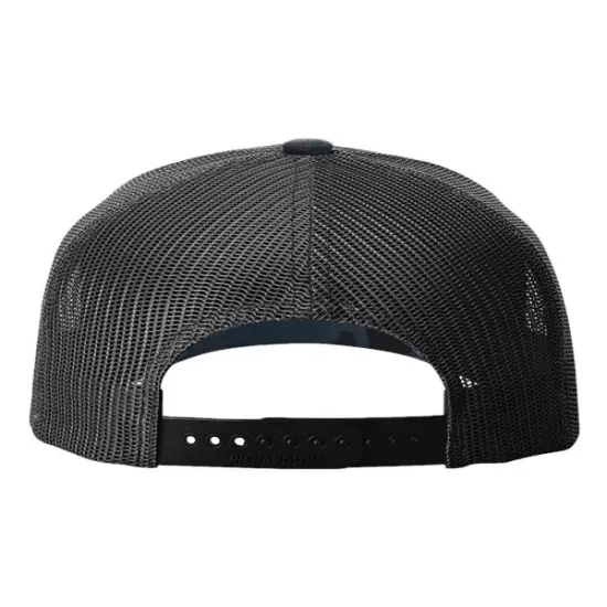 Richardson&reg; Five-Panel Printed Trucker Cap Admiral D Camo/Black {2}