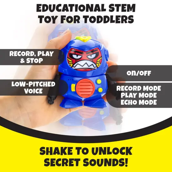 Power Your Fun Tok Tok Mini Voice Changer Robot Toy for Kids - Blue {2}