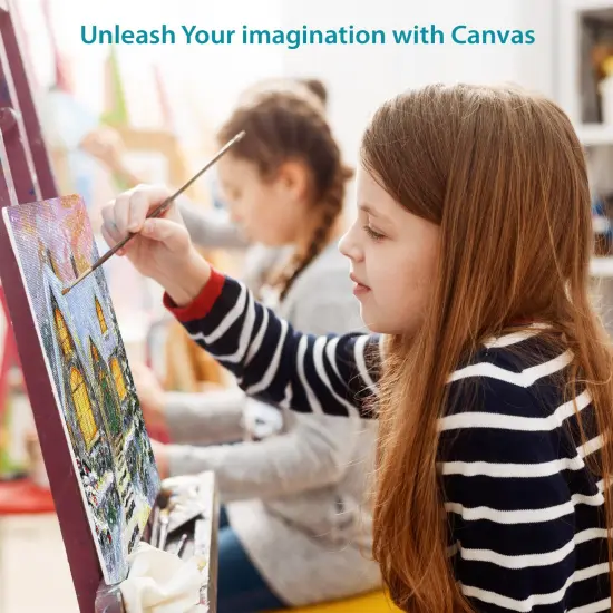 KEFF Canvas Boards for Painting - 10x10 6-Pack Bulk Canvas Panels, 100% Cotton Triple Primed Large Canvases for Art Painting Supplies, Acrylic, Oil, Watercolor & Tempera {2}