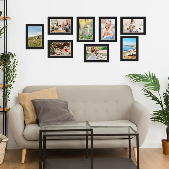 15 Pack 5x7 Black Picture Mats, Frame Mattes for 4x6 Pictures Display Photo Frame Mat Core Bevel Cut Mat Board Show Kit for Photos, Prints, Artworks {3}