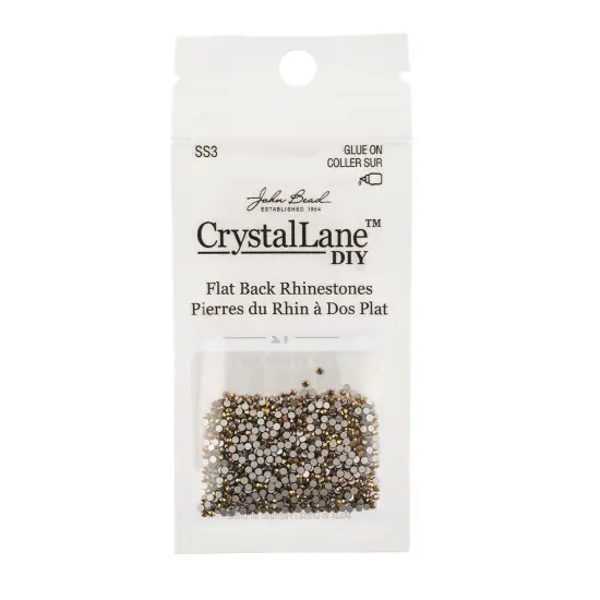 Crystal Lane DIY SS3 Glass Flatback Rhinestones, 1440pcs Metallic Gold {3}