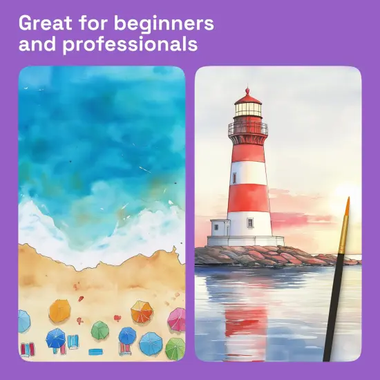 ARTISTRO Watercolor Paint Set in 12 Colors - Travel Watercolor Set with Metal Case & Bright Watercolors - Portable Set for Beginners & Amateur Artists {2}