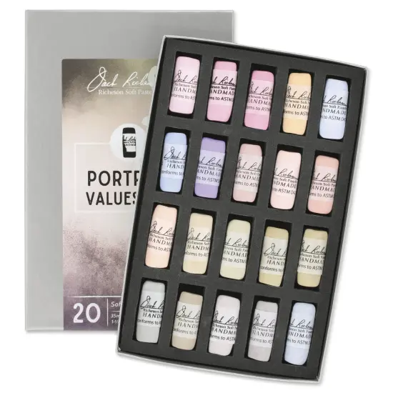Richeson Soft Handrolled Pastels - Portrait Values 8-9, Set of 20 {1}