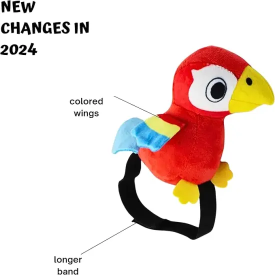 4E's Novelty Stuffed Parrot on Shoulder - Kids Pirate Parrot Shoulder Prop, Halloween Parrot Stuffed Animal Prop, Kids Pirate Accessories for Party {3}