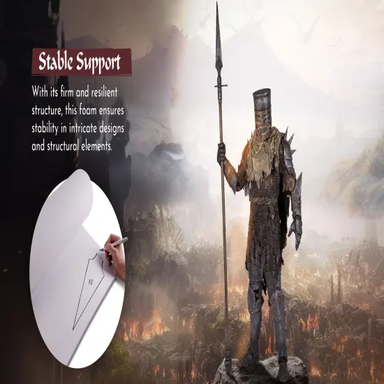 EVA Foam Cosplay | Extra Large 35" x 59" Sheet | Ultra High Density 85kg/m3 | by The Foamory White {11}