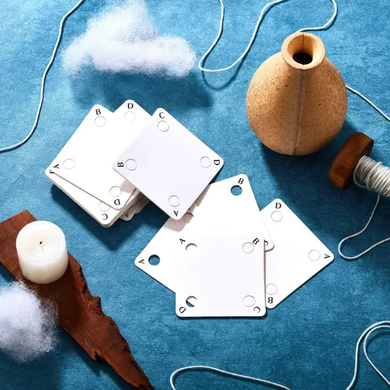 50 Pieces Weaving Cards Tablet Weaving Card Paper Loom Cards for Loom or Inkle Loom Supplies {4}