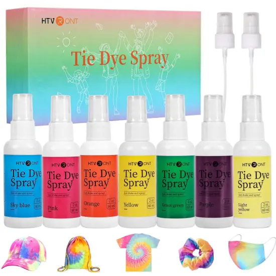 Tie Dye Kit - Spray Tie Dye Kit for Kids with 7 Vibrant Colors, Pre-Mixed Tie Dye Spray Kits, Permanent Non-Toxic Fabric Spray Dye,Tyedyedye Party Supplies Tie Dye Shirt {1}