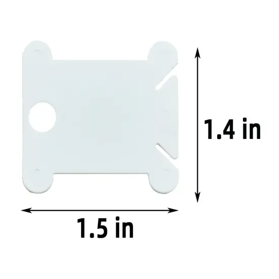 120 Pieces Plastic Floss Bobbins for Cross Stitch Embroidery Cotton Thread Embroidery Floss Cross Stitch Threads Craft DIY Sewing Storage Winding Thread Organizer Holder Embroidery DIY Cards (White) {3}