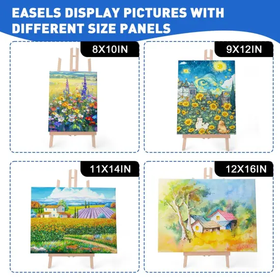 2pcs 17 Inch Tabletop Easels, Easel Stand for Painting,Tripod, Painting Party Easel, Kids Student Desktop Easel for Painting,Paint Easel for Canvas Painting {3}
