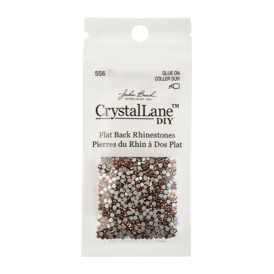 Crystal Lane DIY SS6 Glass Flatback Rhinestones, 1440pcs Metallic Rose Gold {3}