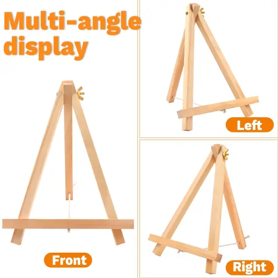 10 Pack 9 Inch Wood Easels,Art Craft Painting Easel,Table Top Easels for Painting, for Painting Party Displaying Canvases, Photos Mini Display Tripod Apply to Kids Artist Adults Students Etc {4}
