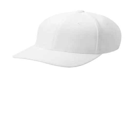 Sport-Tek&reg; Cool & Dry Poly Block Mesh Cap White {1}