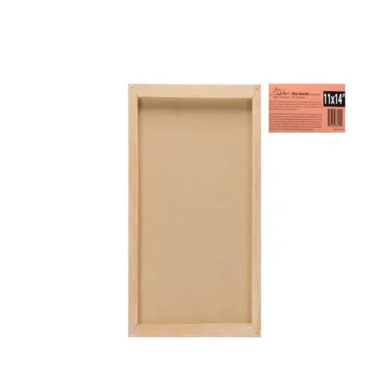 Da Vinci Pro Ultra Smooth Wood Canvas Gesso Board - 3/4" Deep, Bundle of 4 Small Rectangle White Acrylic Polymer Gesso Panels for Painting Fine Portraits, Ultra Fine Detail Illustrations and Artwork {6}