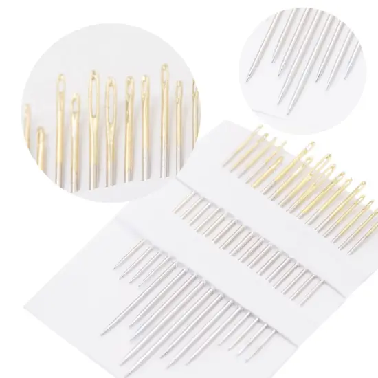 4 Pieces Embroidery Hoop Rectangle Square Embroidery Frame Cross Stitch Hoop Sewing Tool for Art Craft Handy Sewing (Multicolor),with Gold Eye Embroidery Needles {2}