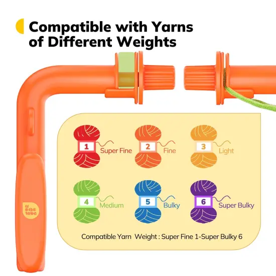 Crochet Holder for Beginners - Crochet Helper to Learn How to Crochet and Make Magic Rings, 3 in 1 Magic Rings Tool, Yarn Tension Regulator and Yarn Guide Tool, Crochet Tool for Beginners (Orange) {2}