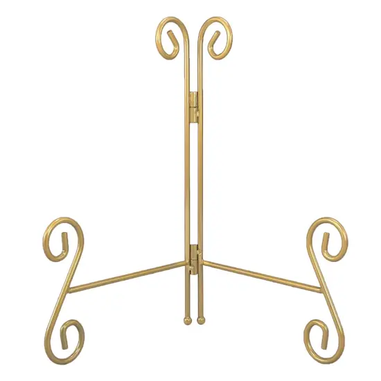Gold Plate Stand, 6 Inch Decorative Plate Holder for Displaying Platters, Heavy-Duty Metal Easel Stand for Picture, Photo Frame, Plates, Books and Round Objects {1}