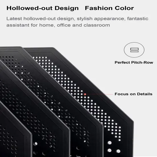 Leven Collapsible Magazine File Holder/Desk Organizer for Office Organization and Storage with 3 Vertical Compartments, Dark Grey, {2}