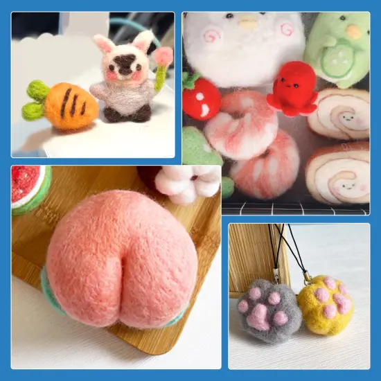 Needle Felting Needles, 104 pcs Needle Felting Kit, 4 Sizes 4 Types Felting Needles, Triangle, Star, Cone, Spiral, Needle Felting Supplies, Needle Felting Tools, 36/38/40/42 Gauge {2}