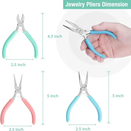 Jewelry Pliers Set, 3 Pack Jewelry Making Tool Kit {2}