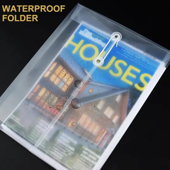 6 Pack Clear Plastic Envelopes with String Tie {4}