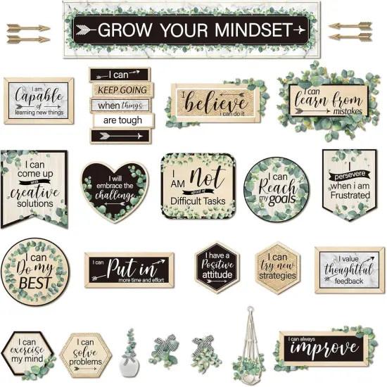 26 Pieces Growth Mindset Posters Bulletin Board {1}