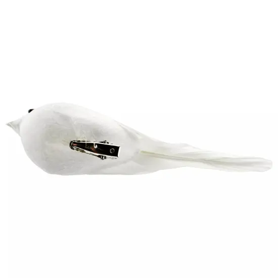 Artificial White Doves 6ct Feathered Mini Birds Wedding Crafts {5}