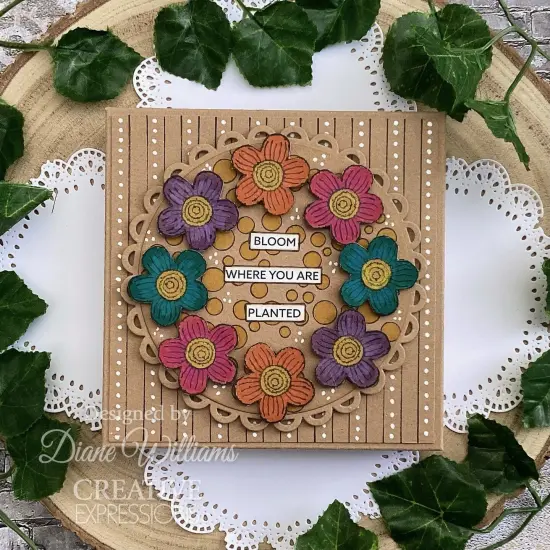 Woodware Clear Stamps 4"X6"-Singles Blooms For Birds Flower Heads {4}