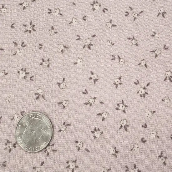 1 Yard Textured Rose Dust Rayon Crinkle Fabric Crepon Apparel 50/52 Inch Width {2}
