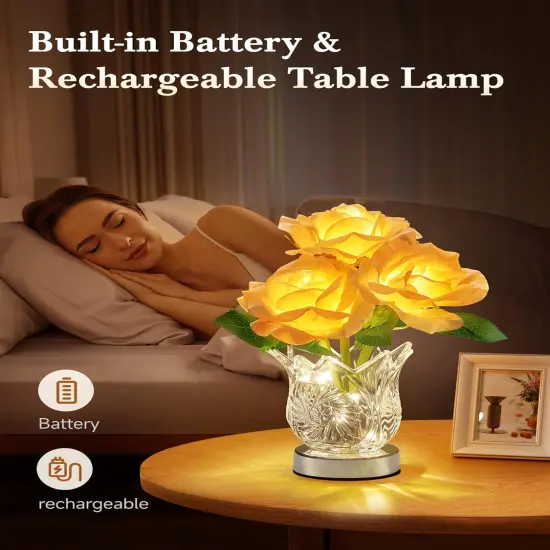 Rose Flower Lamp, Dimmable {4}