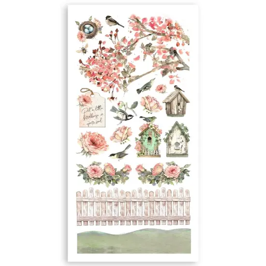 Stamperia Double-Sided Paper Cut-Outs 4/Pkg-House of Roses {6}