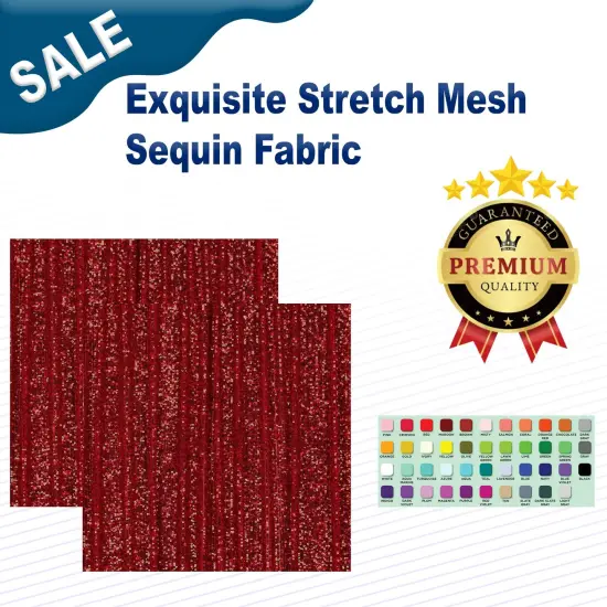 Exquisite Stretch Mesh Sequin Fabric {2}