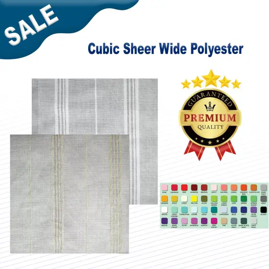Cubic Sheer Wide Polyester Stone {2}