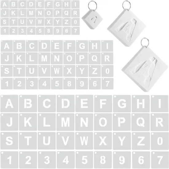 108 Pcs Letter and Number Stencils 3 Sizes 1, 3, 5 Inch Alphabet Number Templates {1}
