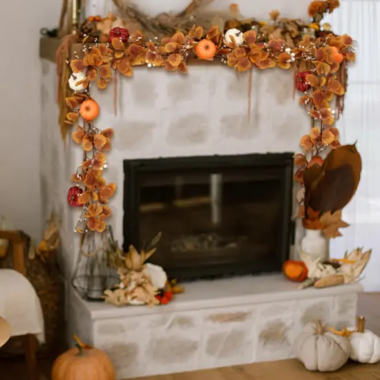 1 Pcs Fall Artificial Garland with Pumpkins {5}