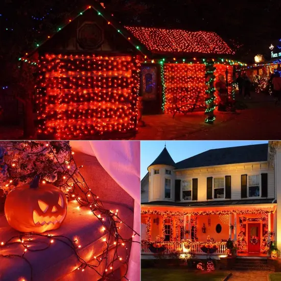 Halloween Lights, 240 LED 78.74ft Orange Lights {3}