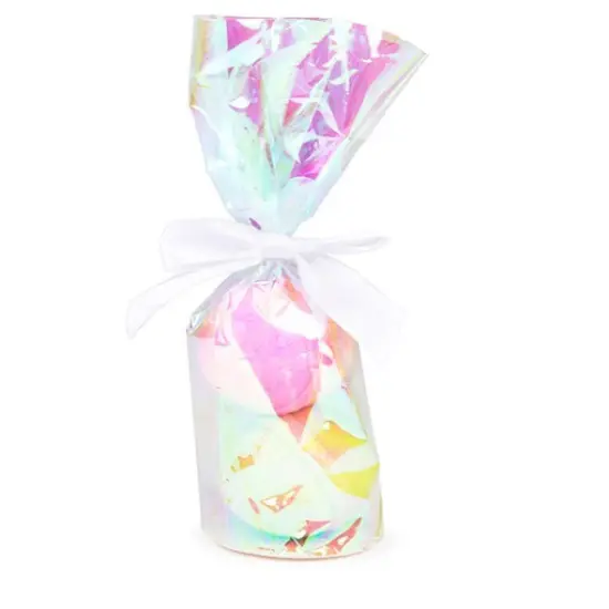 Iridescent Round Bottom Gusset Bags w/ Paper Base 2 3/4" x 10" 50 pack RPBGH2 {1}